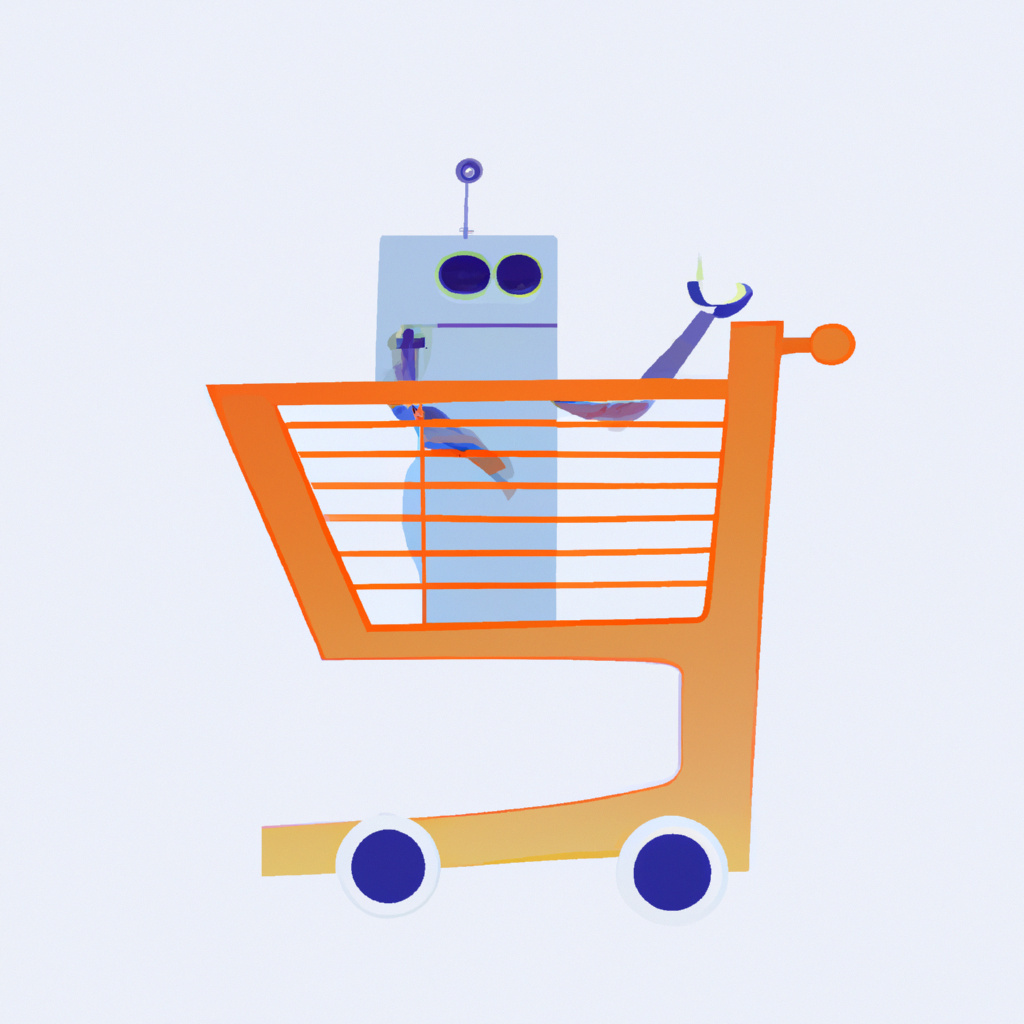 Illustration d’un panier vide avec des éléments robotiques
